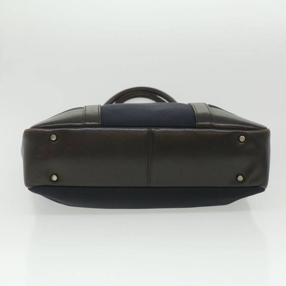 BURBERRY Nova Check Hand Bag Canvas 2way Navy Auth bs3863 - Picture 5 of 16